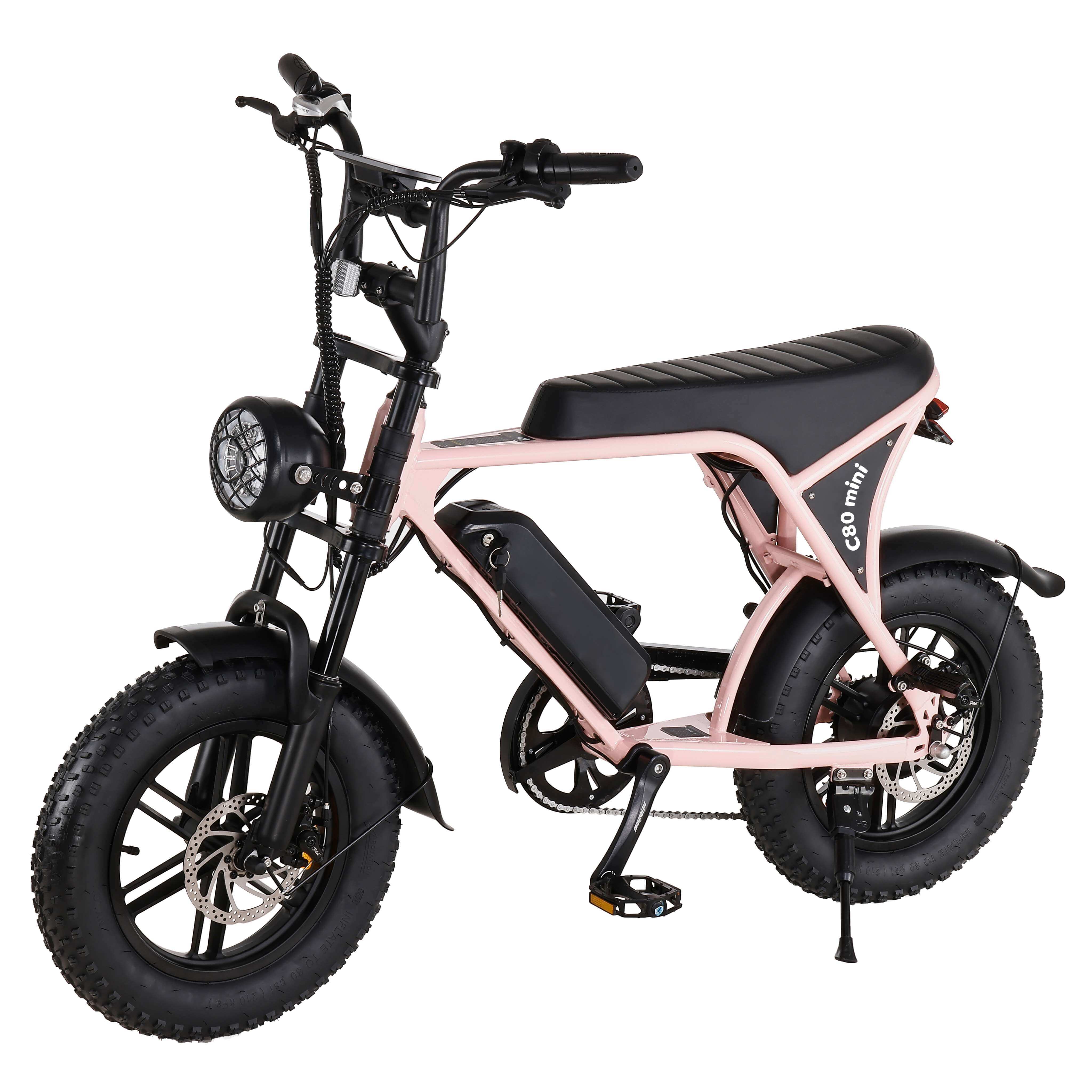Ouxi C80 Mini Fatbike - Kinderfatbike - Hydraulische Remmen - Roze