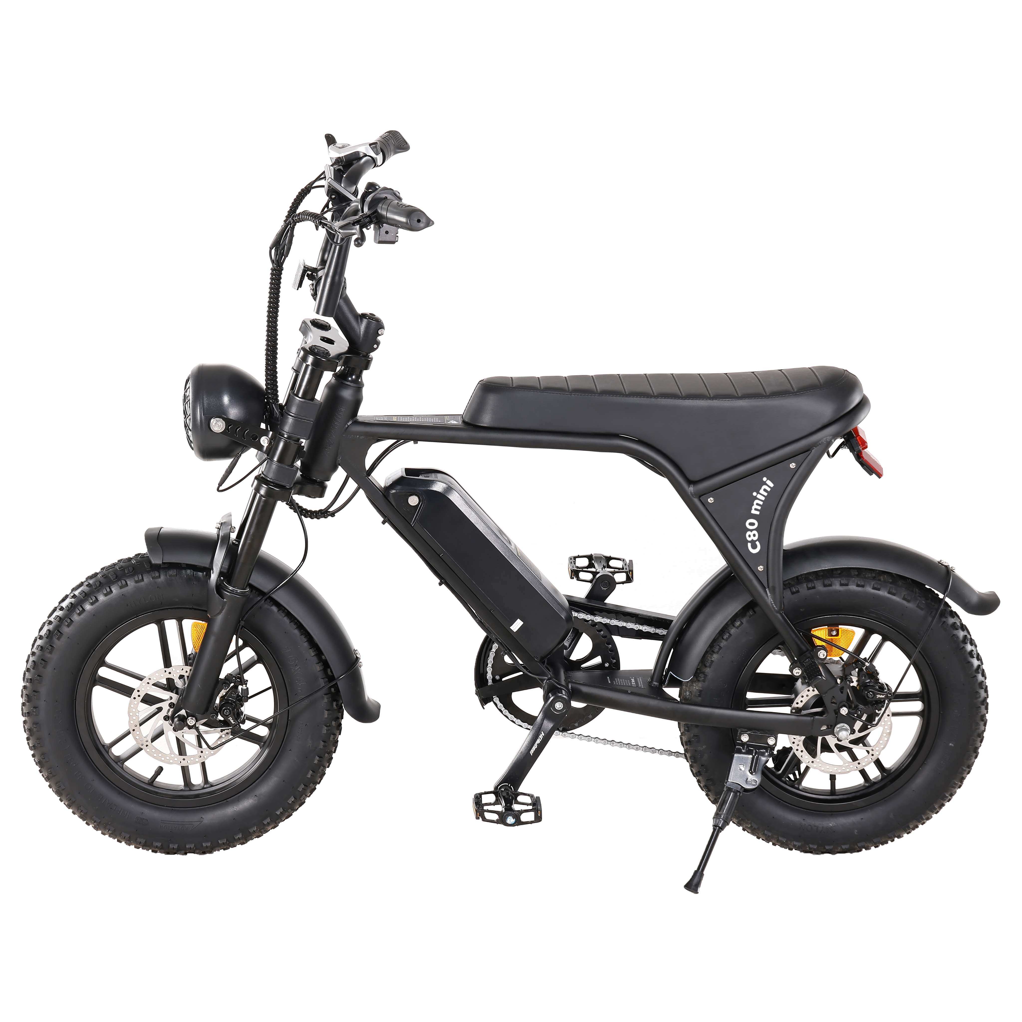 Ouxi C80 Mini Fatbike - Kinderfatbike - Hydraulische Remmen - Zwart