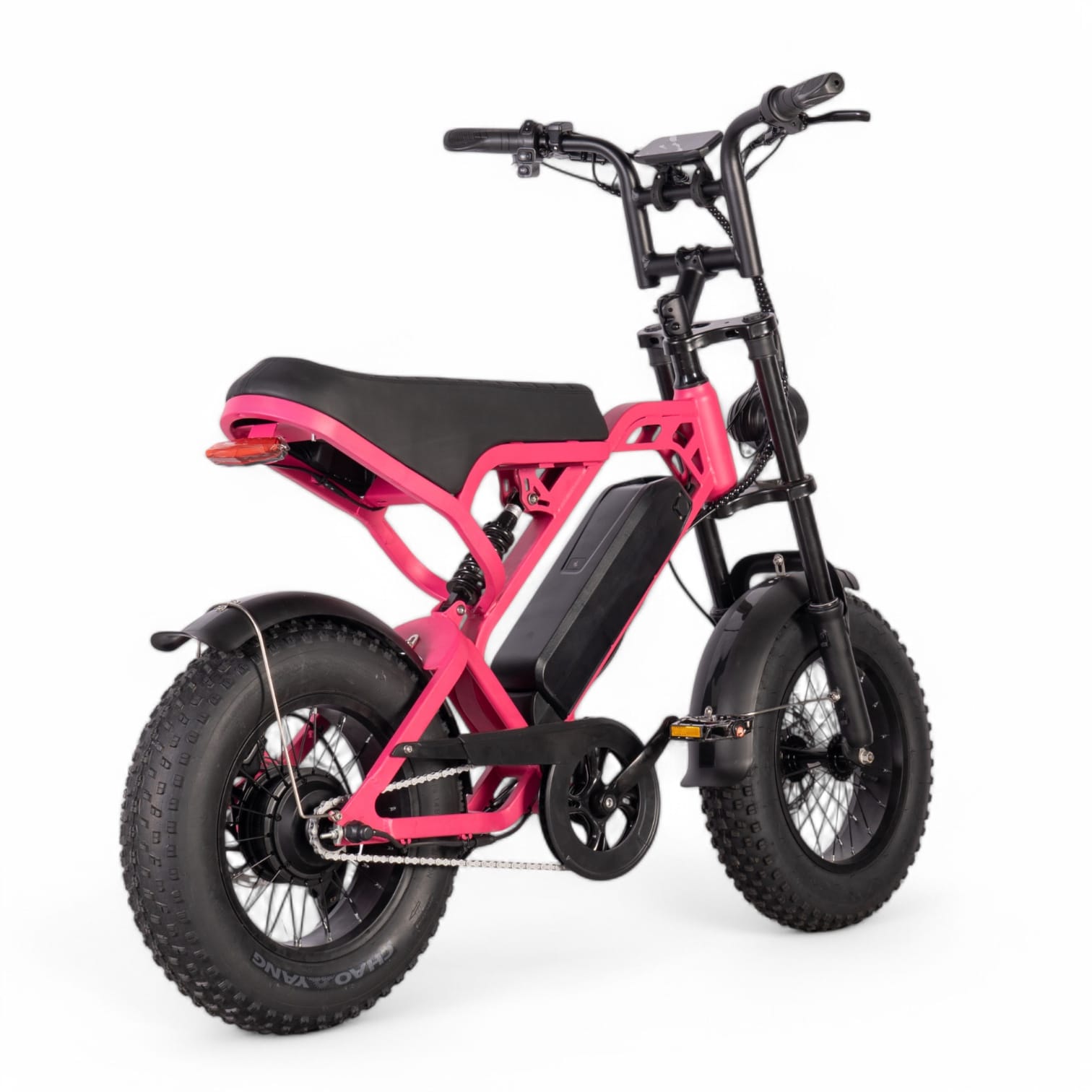 V20 Mini Fatbike – Kinderfatbike met Hydraulische Remmen & Gashendel - Roze - Stoer, Veilig en Straatlegaal!