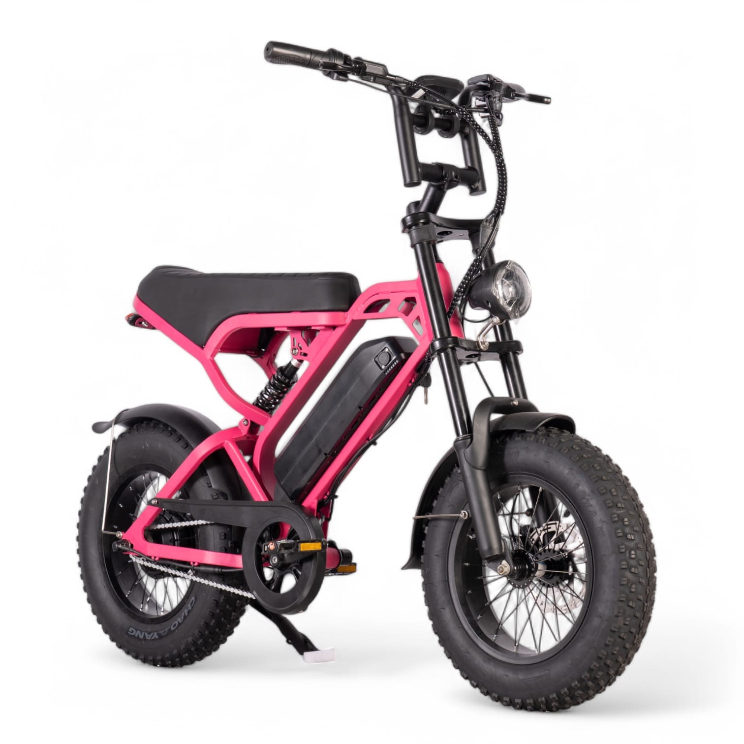V20 Mini Fatbike – Kinderfatbike met Hydraulische Remmen & Gashendel - Roze - Stoer, Veilig en Straatlegaal!