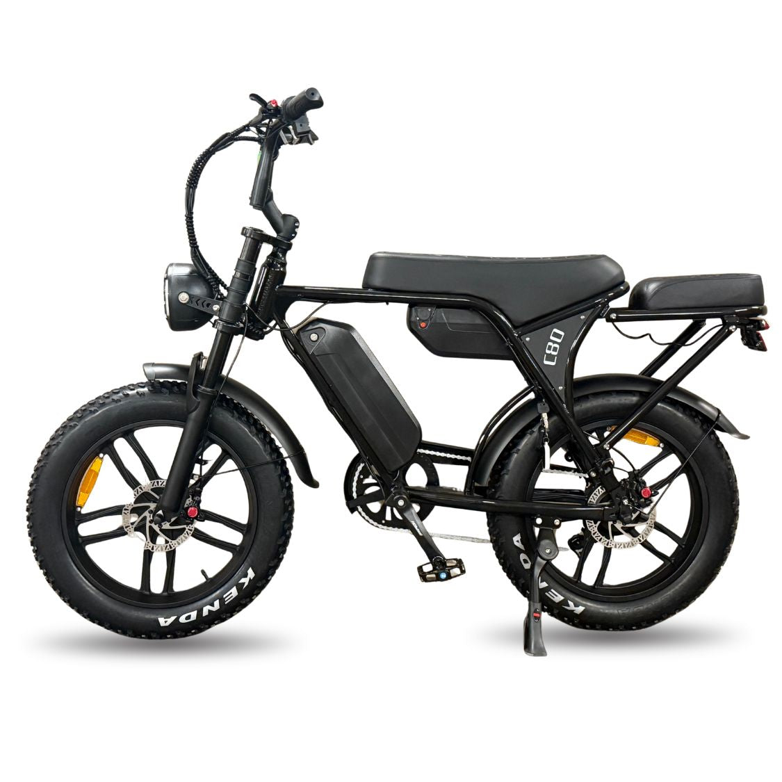 Ouxi C80 - Fatbike - Dubbele accu - Hydraulische Remmen - Shiny Black