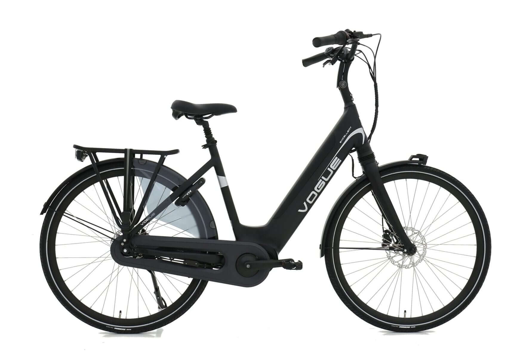 Vogue Excellent 8SP Electrische fiets - E-bike - Bafang Middenmotor - Mat zwart-blauw